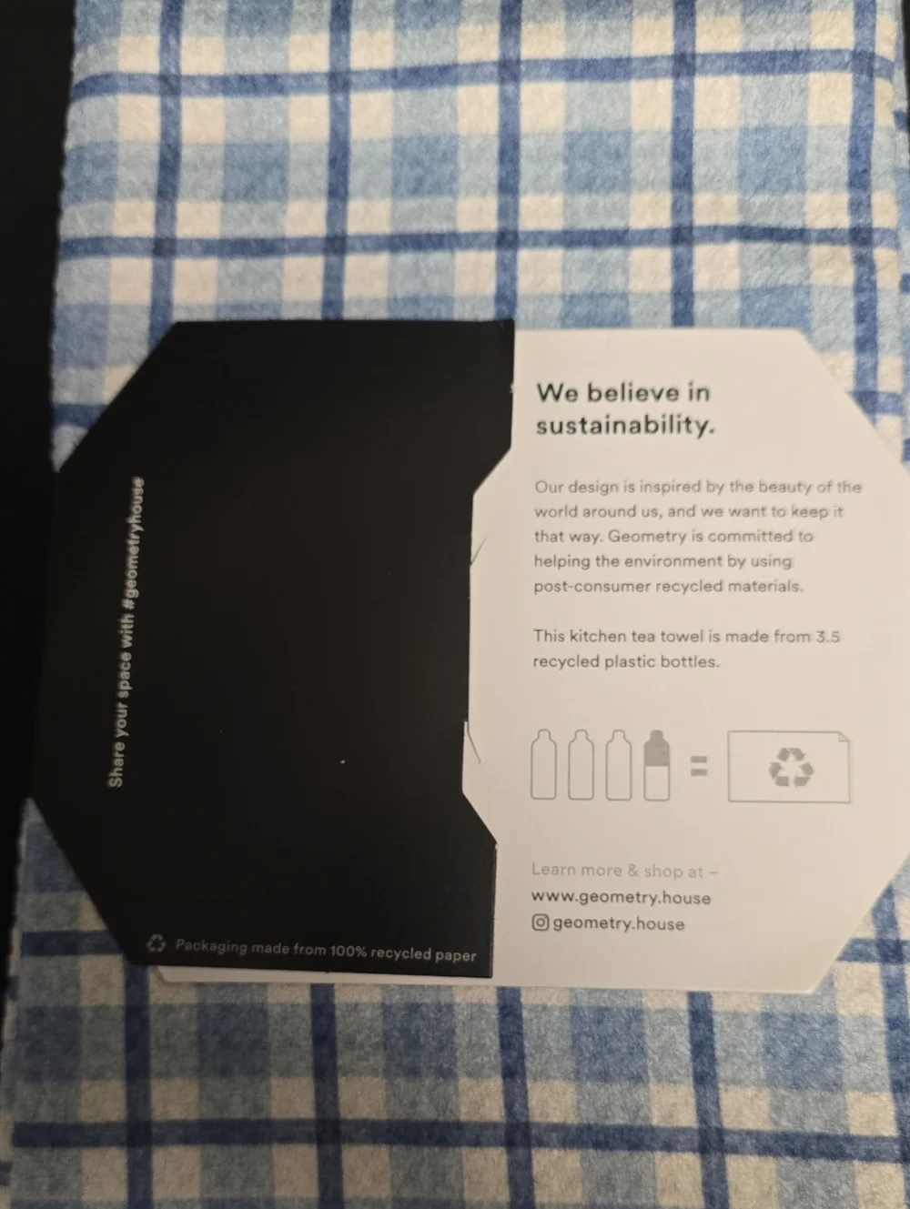 GEOMETRY KITCHEN TEA TOWEL- NWT